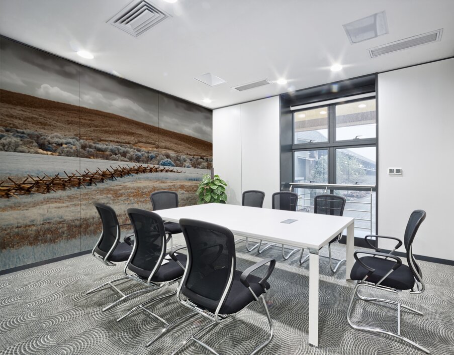 Infrared Fenceline Wall Printing