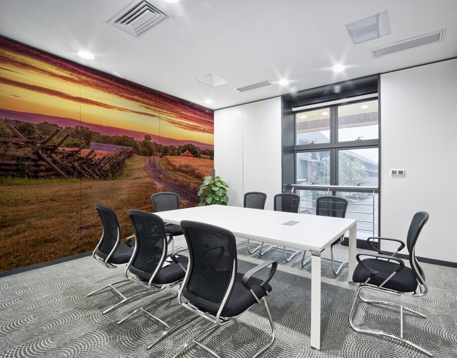 Sunset on the Farm Wall Printing