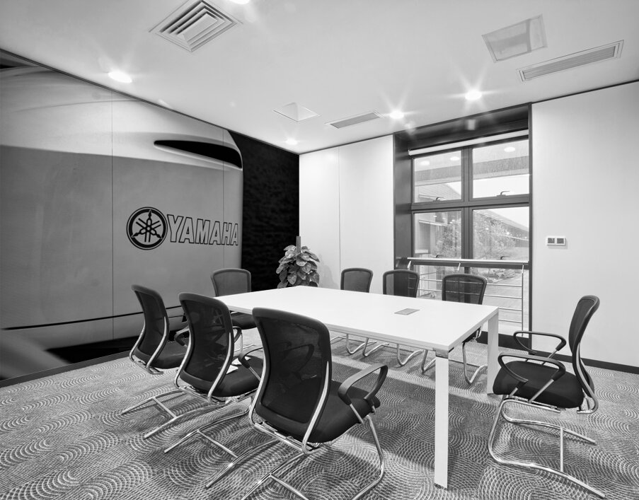 Intricate Impressions: Weathered Yamaha Wall Printing