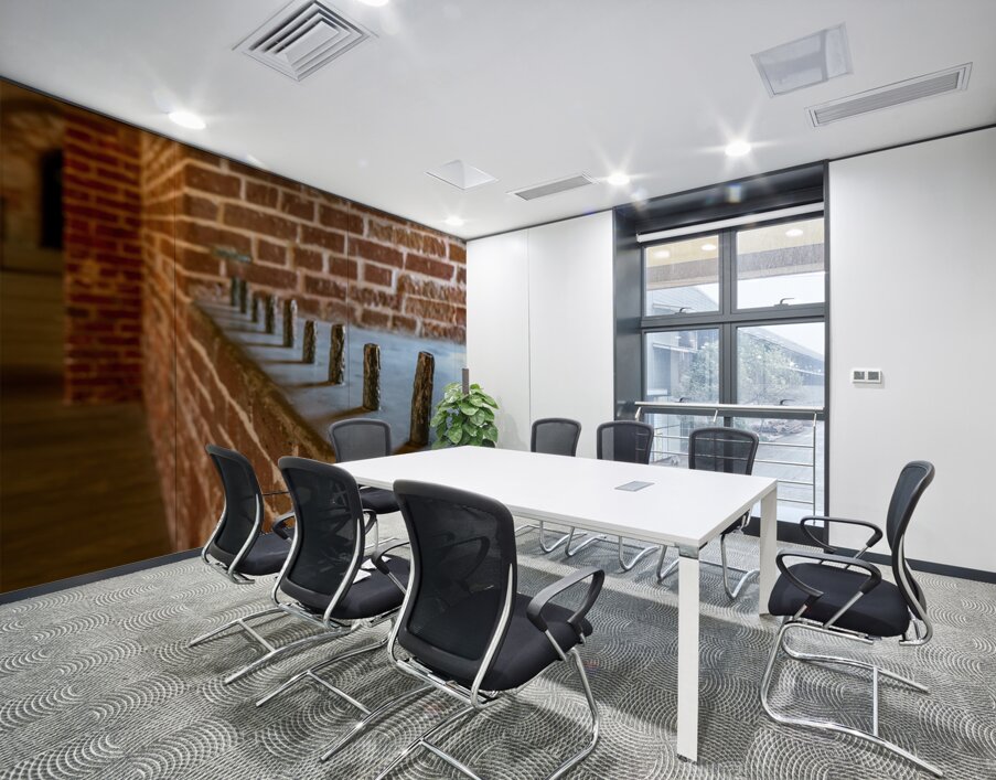 Forgotten Fortitude: Weathered Bars in Fort Macon Wall Printing