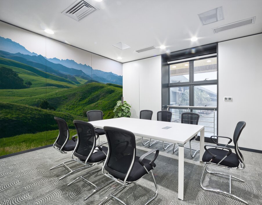 Verdant Horizons: Exploring the Green Badlands Wall Printing