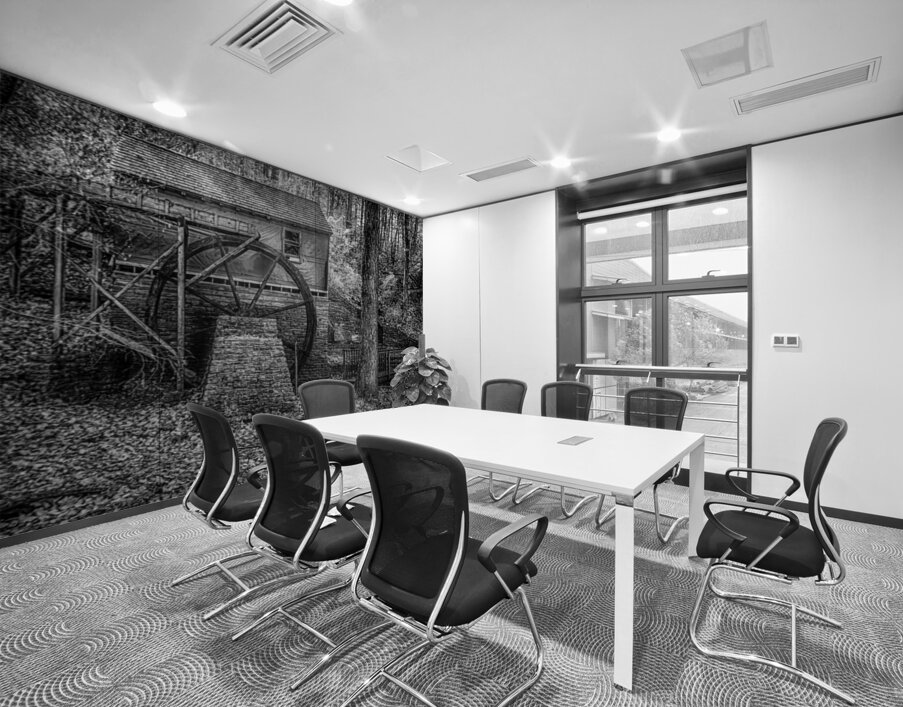 Whispers of Time: Rice Grist Mill Wall Printing