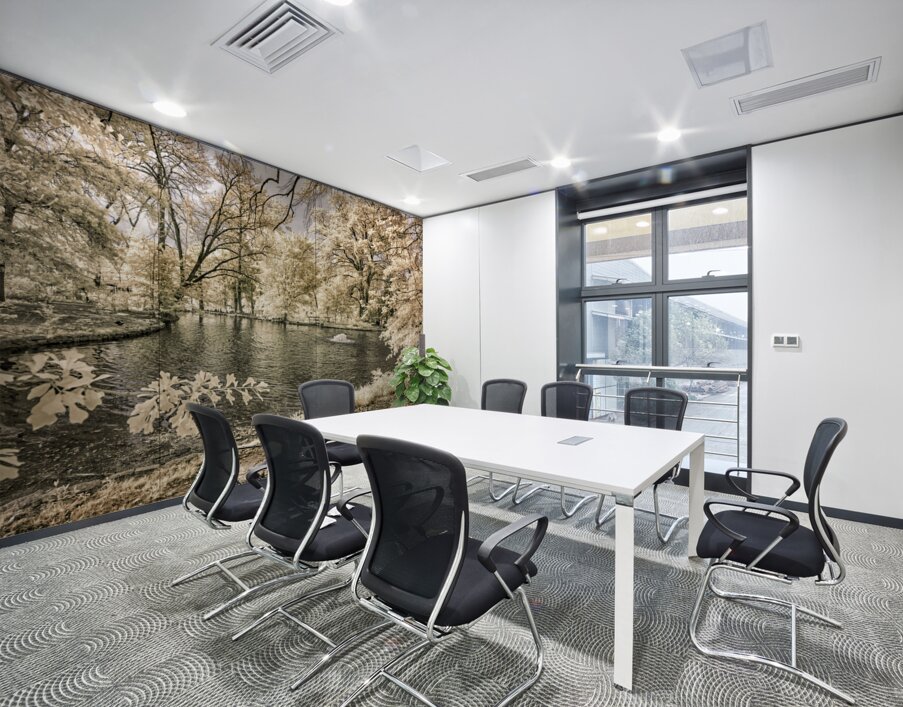 Lake Edge and Overhanging Branches: Sam Houston Site Wall Printing