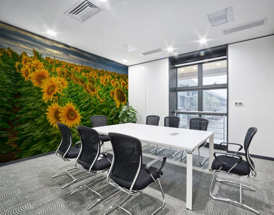 Sad Sunflower Row Wall Printing