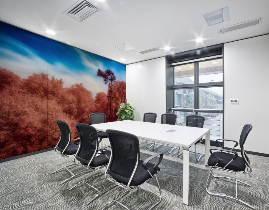 Windmill Whispers: Ethereal Windmill Wall Printing