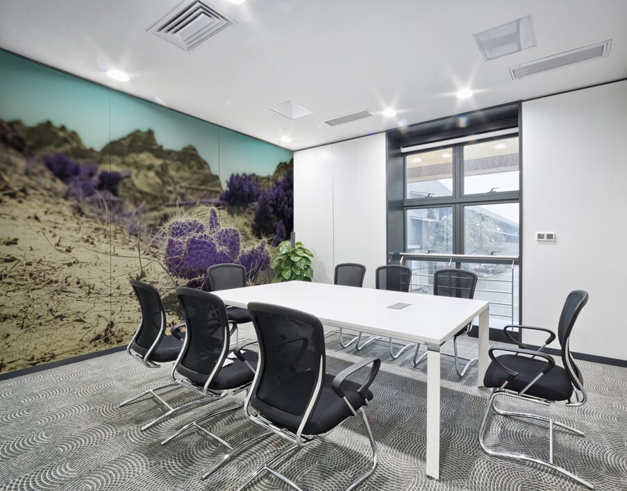 SD Purple Cactus Wall Printing