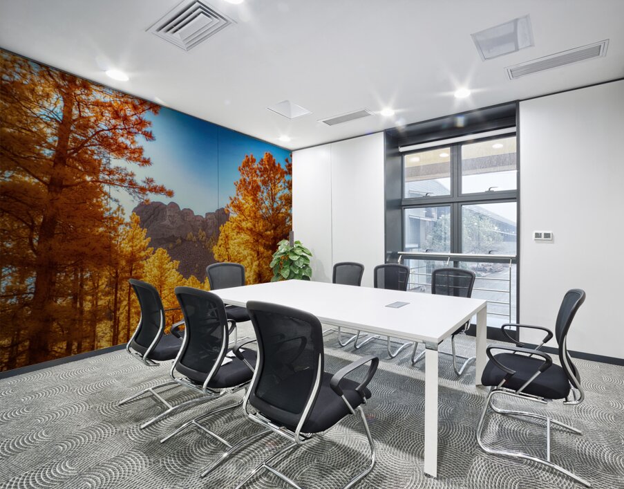 Mount Rushmore Yellow Glow: Infrared Beauty Amidst the Trees Wall Printing