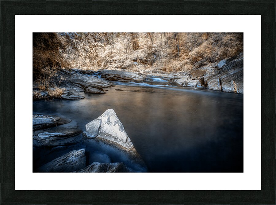 Blossoming River Bliss: A Springtime Serenity Picture Frame print