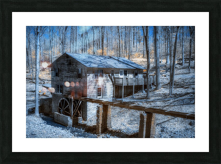 A Journey Back in Time: Exploring Clarkson Covered Bridge Picture Frame print
