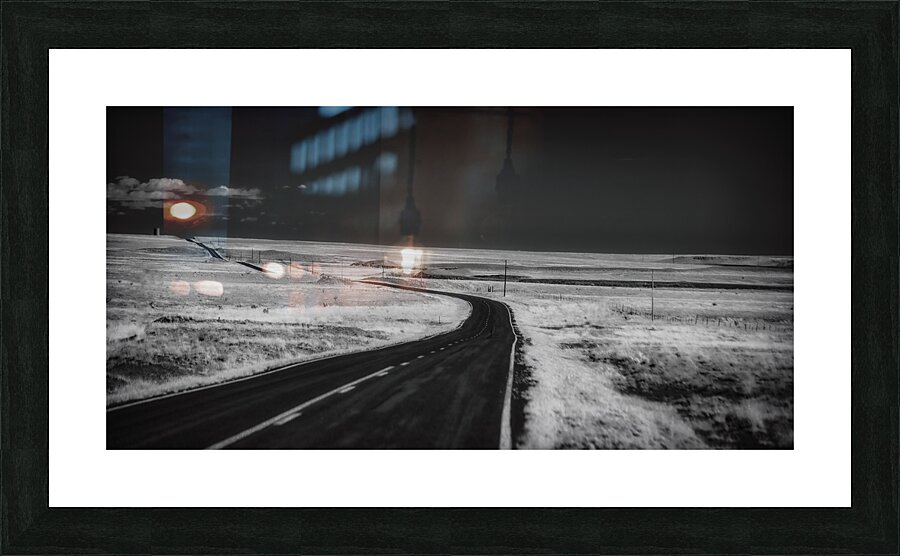 Horizon of Infinite Solitude: Long Black Road Picture Frame print