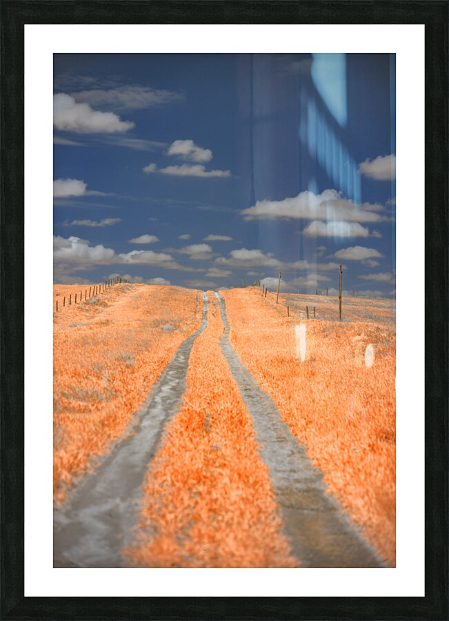 Nebraska Red Farmlane Picture Frame print