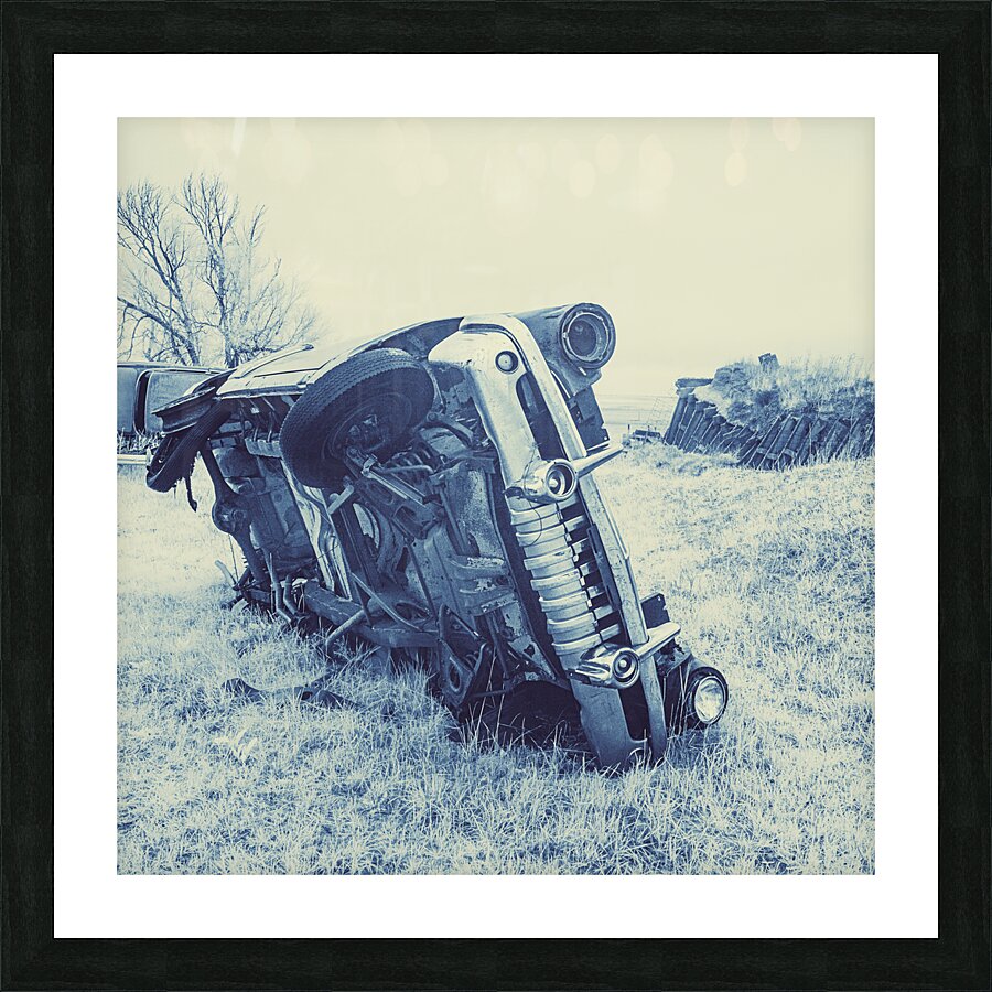 Rustic Relic - Blue Bottom Picture Frame print