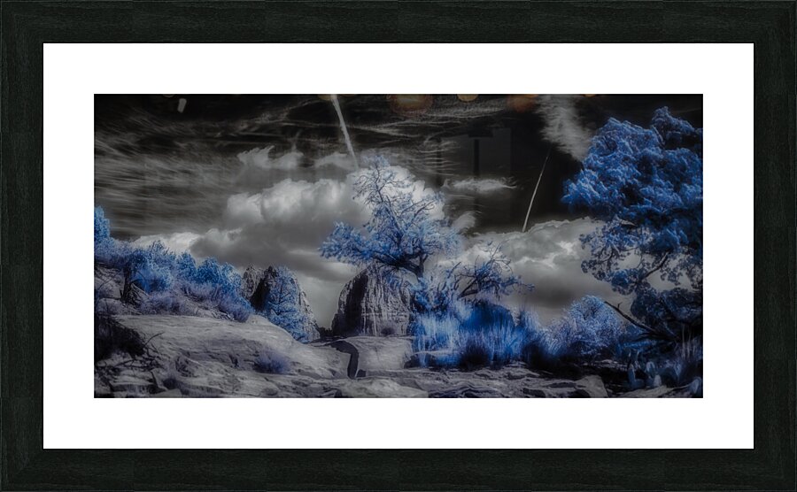 Desert Mosaic in Vivid Blues Picture Frame print