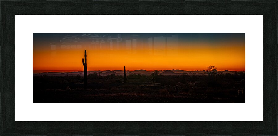 Cacti Against Painted Sky Picture Frame print