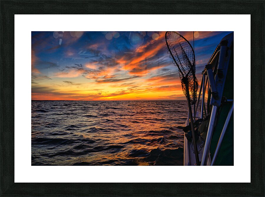 Sailing into Octobers Glow: A Maritime Adventure on the Waves Picture Frame print