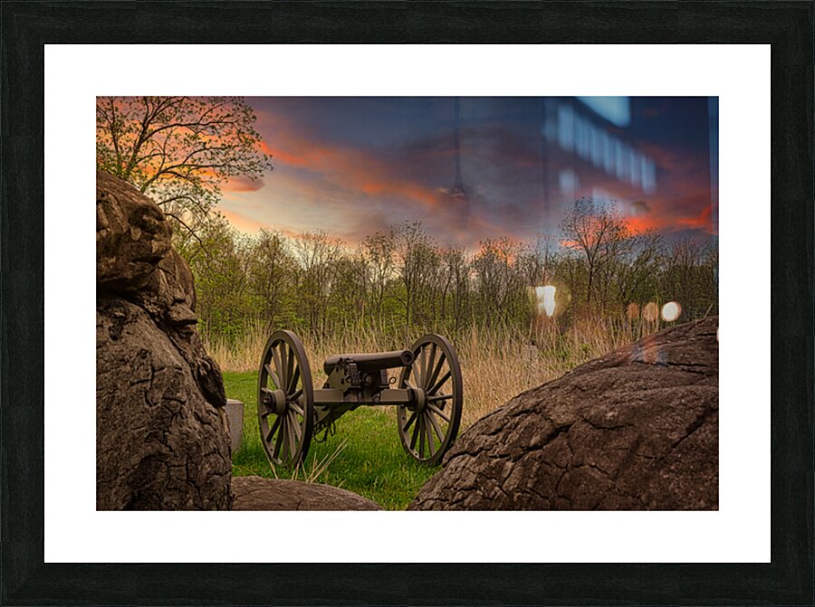 Sunset Cannon Picture Frame print