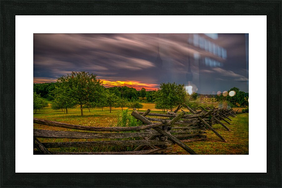 Peach Orchard Storm Picture Frame print