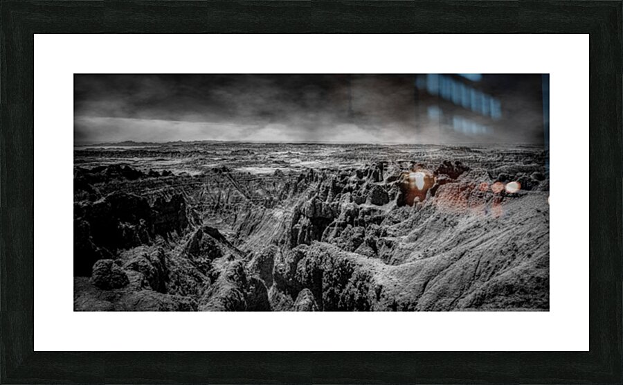 Shadows of the Earth: A Canyon Dream in the Badlands Picture Frame print