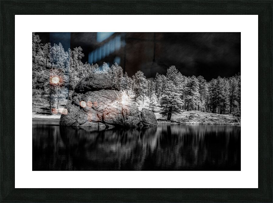Enigmatic Elegance: Sylvan Lakes Monochrome Marvel Picture Frame print