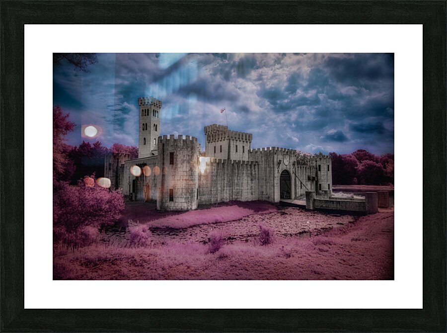 A Whimsical Realm of Pink and Stone Picture Frame print