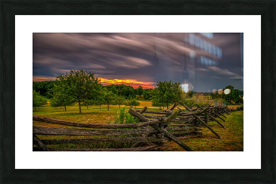 Peach Orchard Storm Picture Frame print
