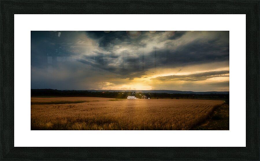Farmland Sunset Picture Frame print