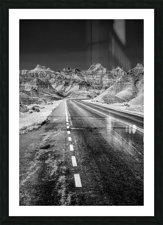 Infinite Ascent: Journeying Through the Badlands Stark Road Picture Frame print