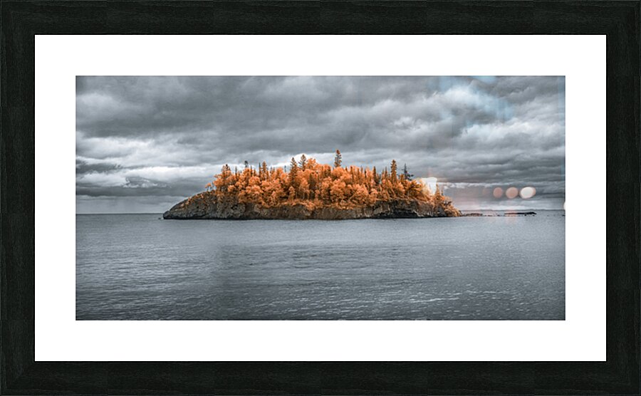 Island of Fire and Storm Picture Frame print