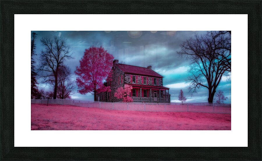 Surreal Stone House: The Rose House on Gettysburg Battlefield Picture Frame print
