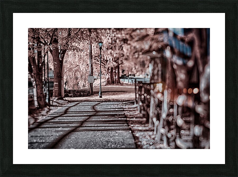 IR Trail in Town Picture Frame print