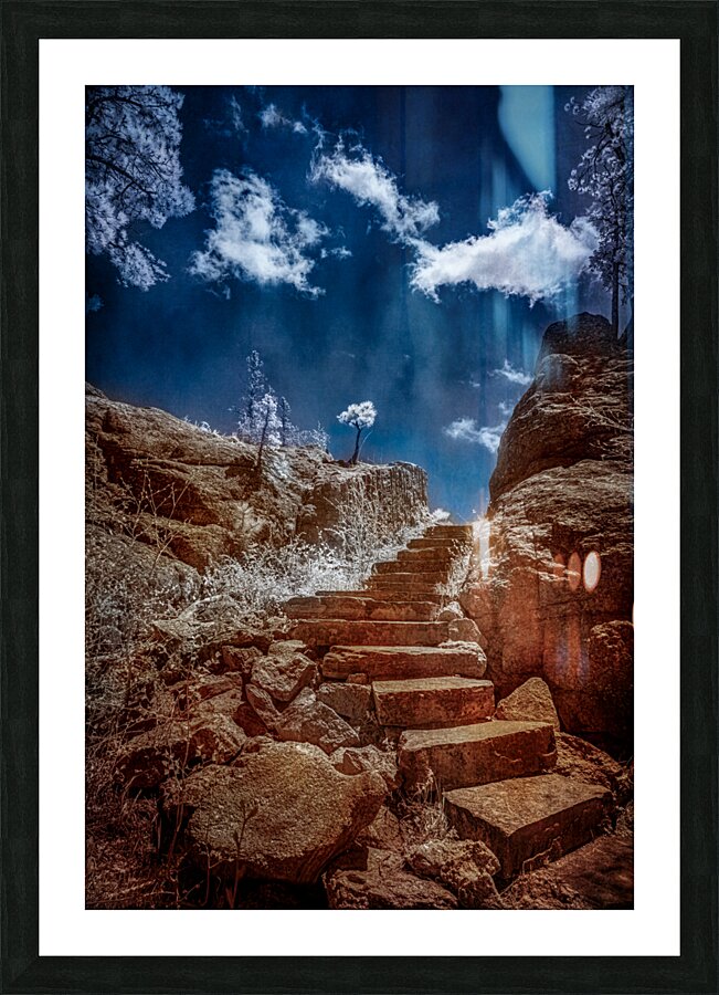 Stairway to Tranquility: Exploring Sylvan Lake South Dakota Picture Frame print