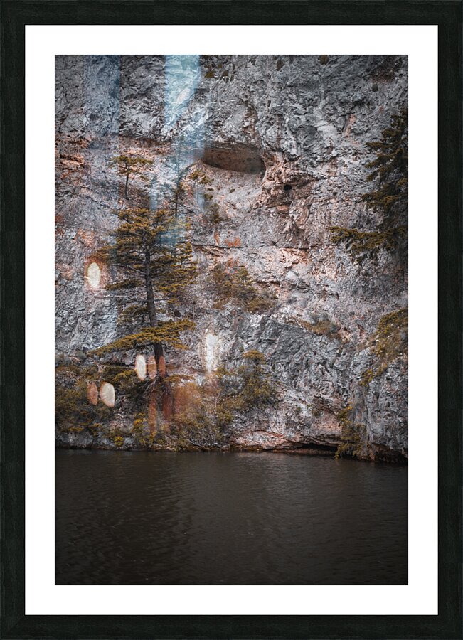 Hanging on the edge Picture Frame print