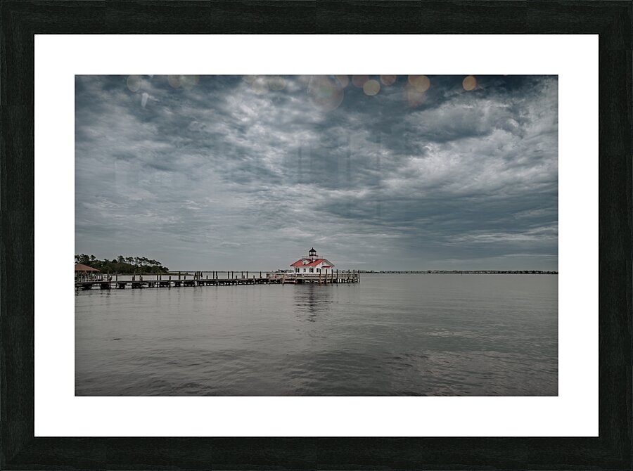 Whispers of Light: Manteo Lighthouses Silent Vigil Picture Frame print
