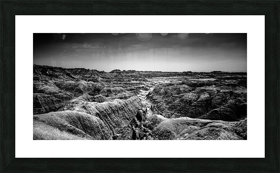 Shadows of the Earth: Contours of Time in the Badlands Picture Frame print