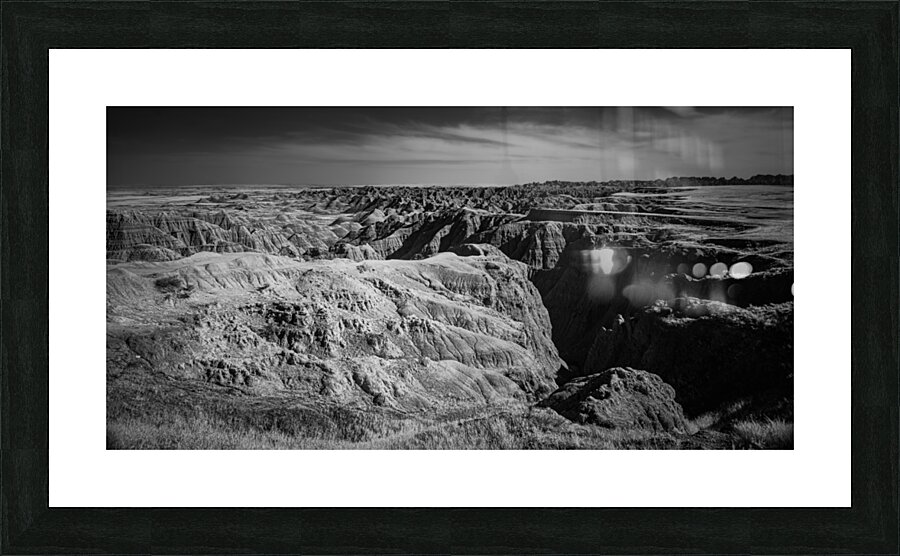 Shadows of the Earth: Rugged Elegance of the Badlands Picture Frame print