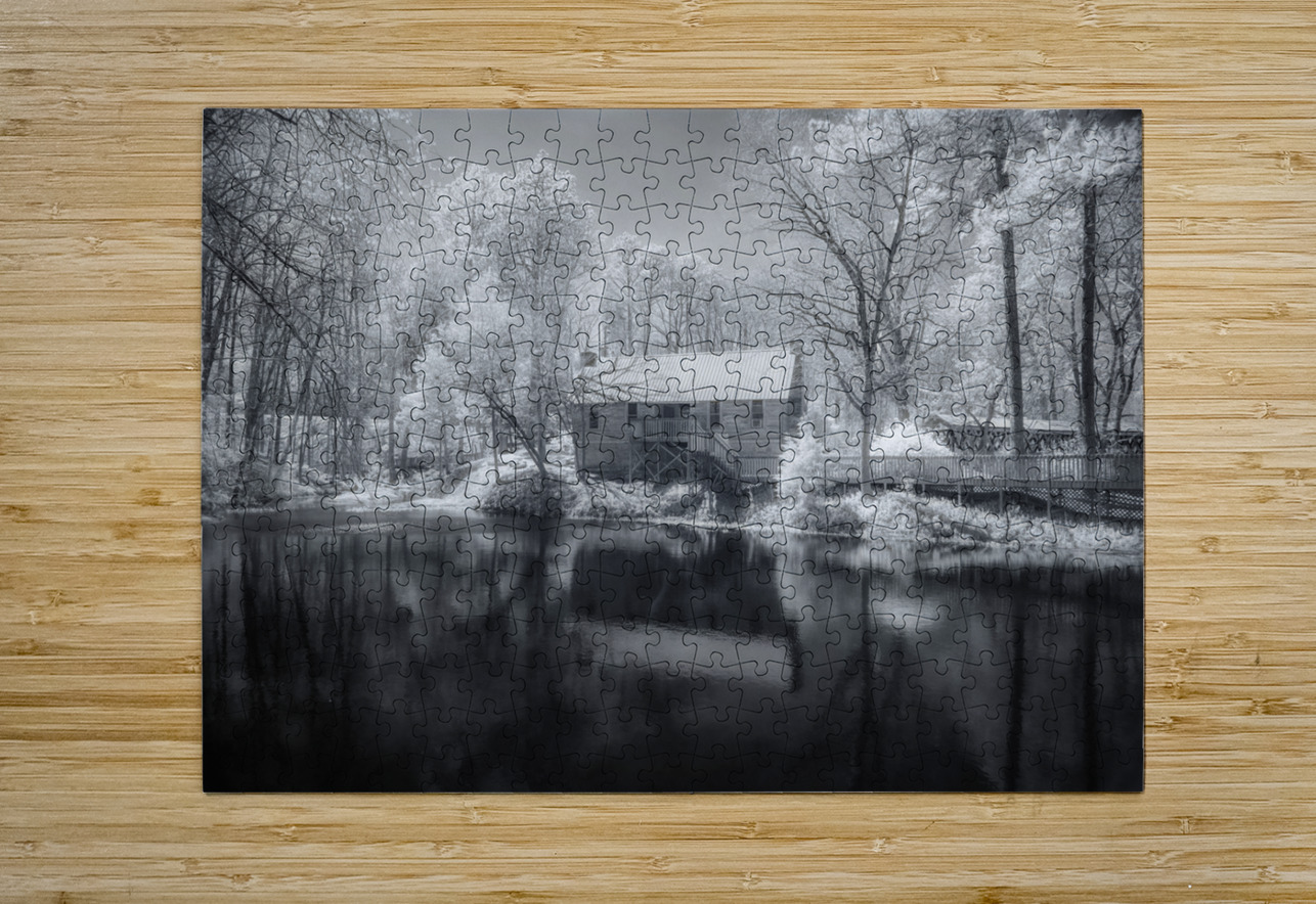 A Tranquil Escape: Exploring Clarkson Covered Bridge Dream World Images Puzzle printing