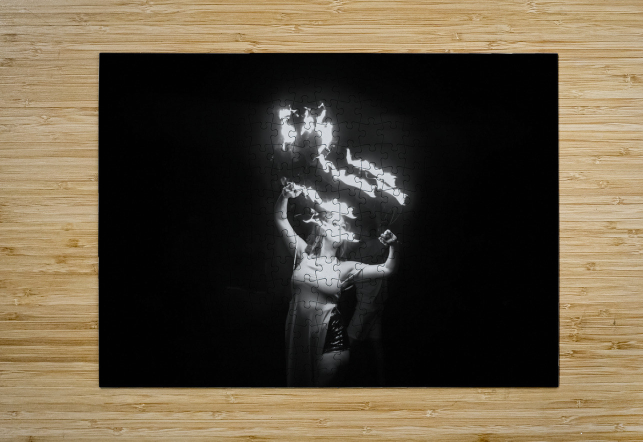 Dancing Embers in the Dark   Dream World Images Puzzle printing