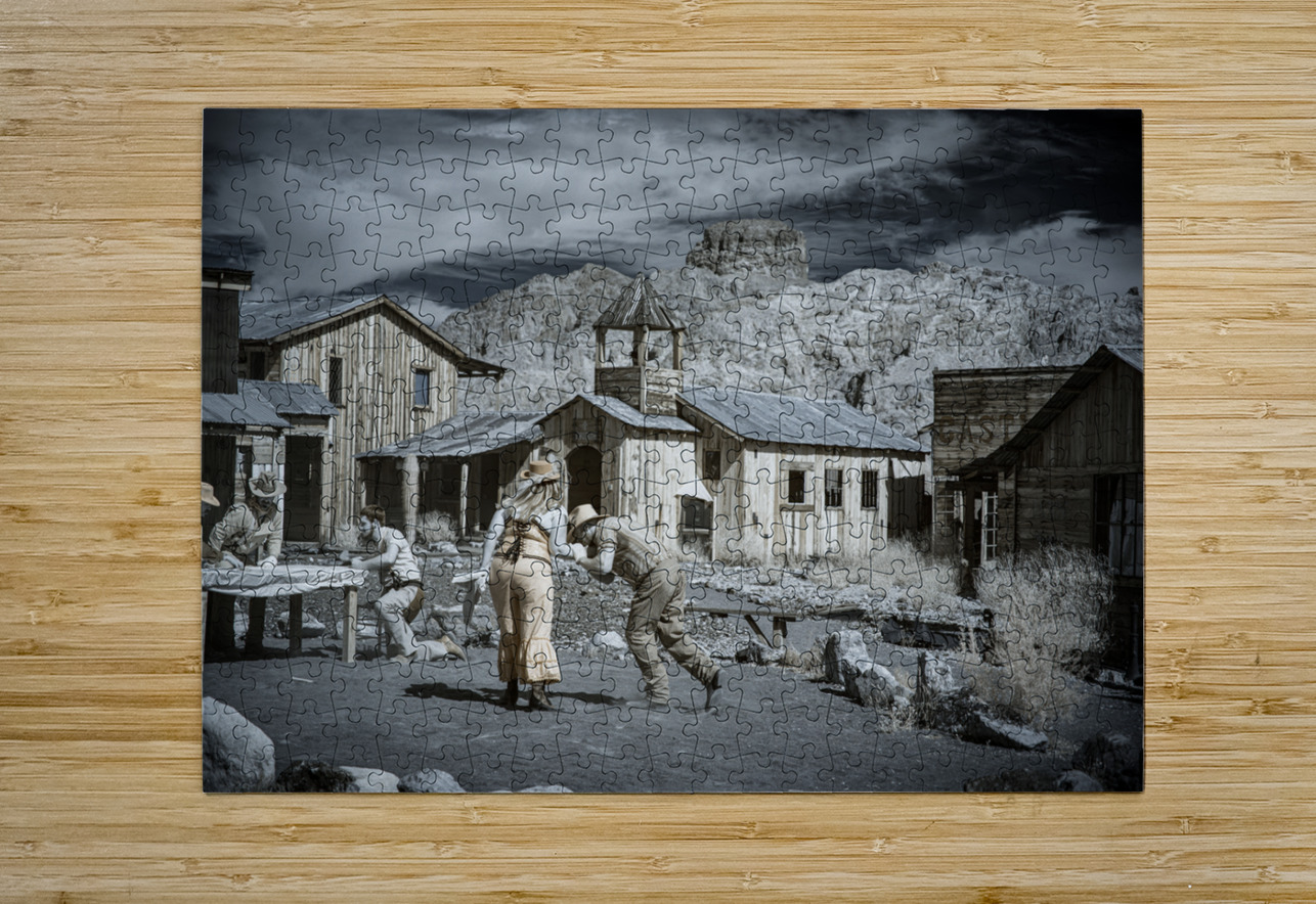 Timeless Liveliness in a Desert Town Dream World Images Puzzle printing