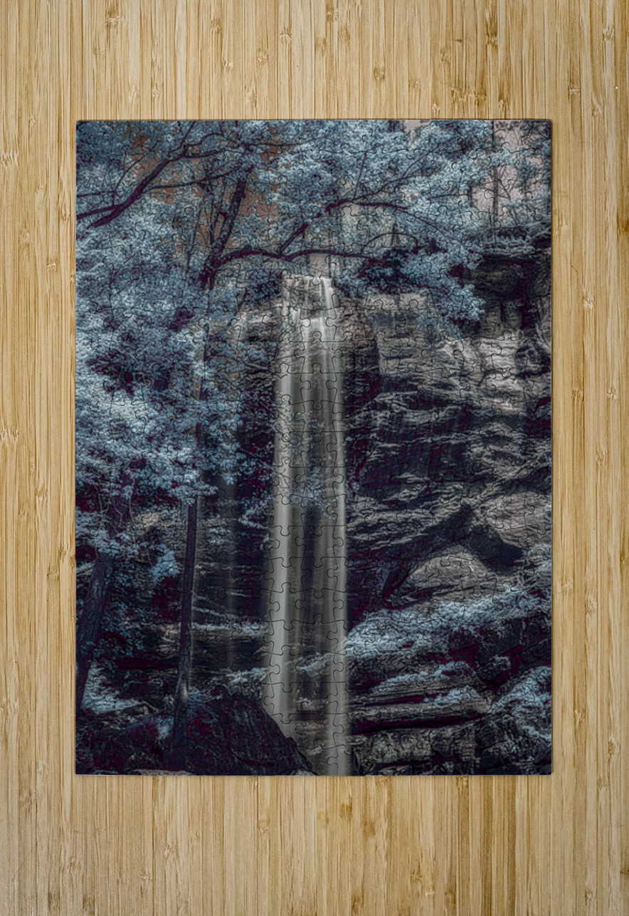 Tranquil Veil   Blue Falls Dream World Images Puzzle printing