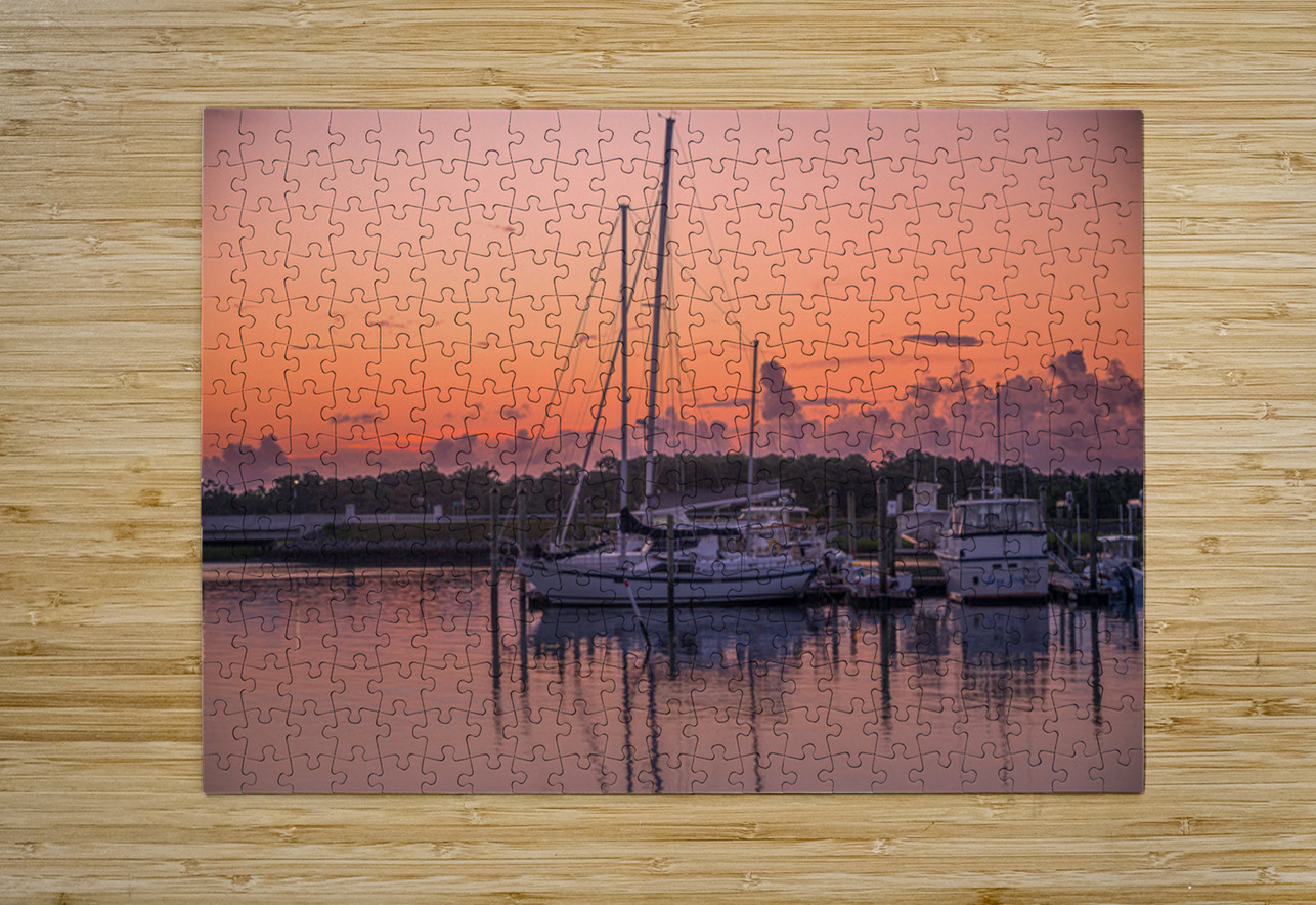 Maritime Magic: Capturing Coastal Sunrise Delights in Beaufort Dream World Images Puzzle printing