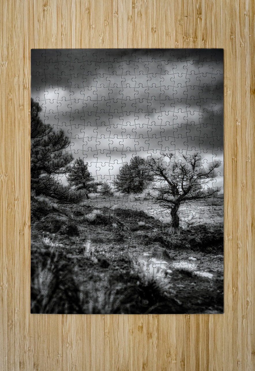 Solitude Unveiled: A Mystical Wyoming Lone Tree at Guernsey State Park Dream World Images Puzzle printing