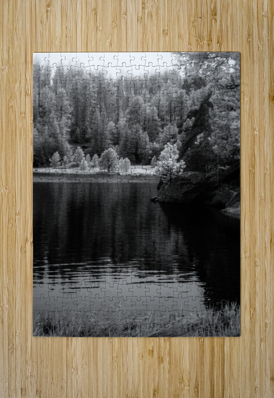 Enchanting Haze: Hazy Pines in Infrared at Sylvan Lake South Dakota Dream World Images Puzzle printing