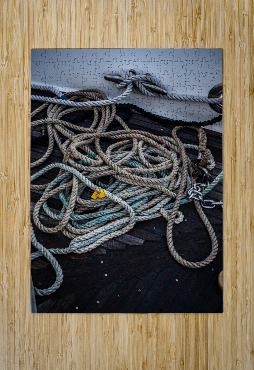 Nautical Knots: Untangling the Stories on a Boat Deck Dream World Images Puzzle printing