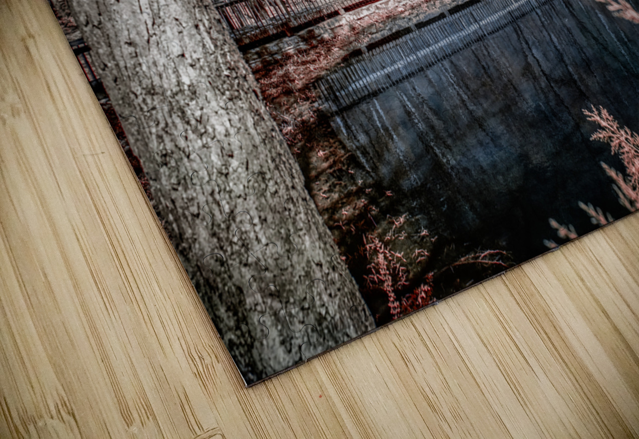 A Mystical Retreat: Exploring Clarkson Covered Bridge Dream World Images Puzzle