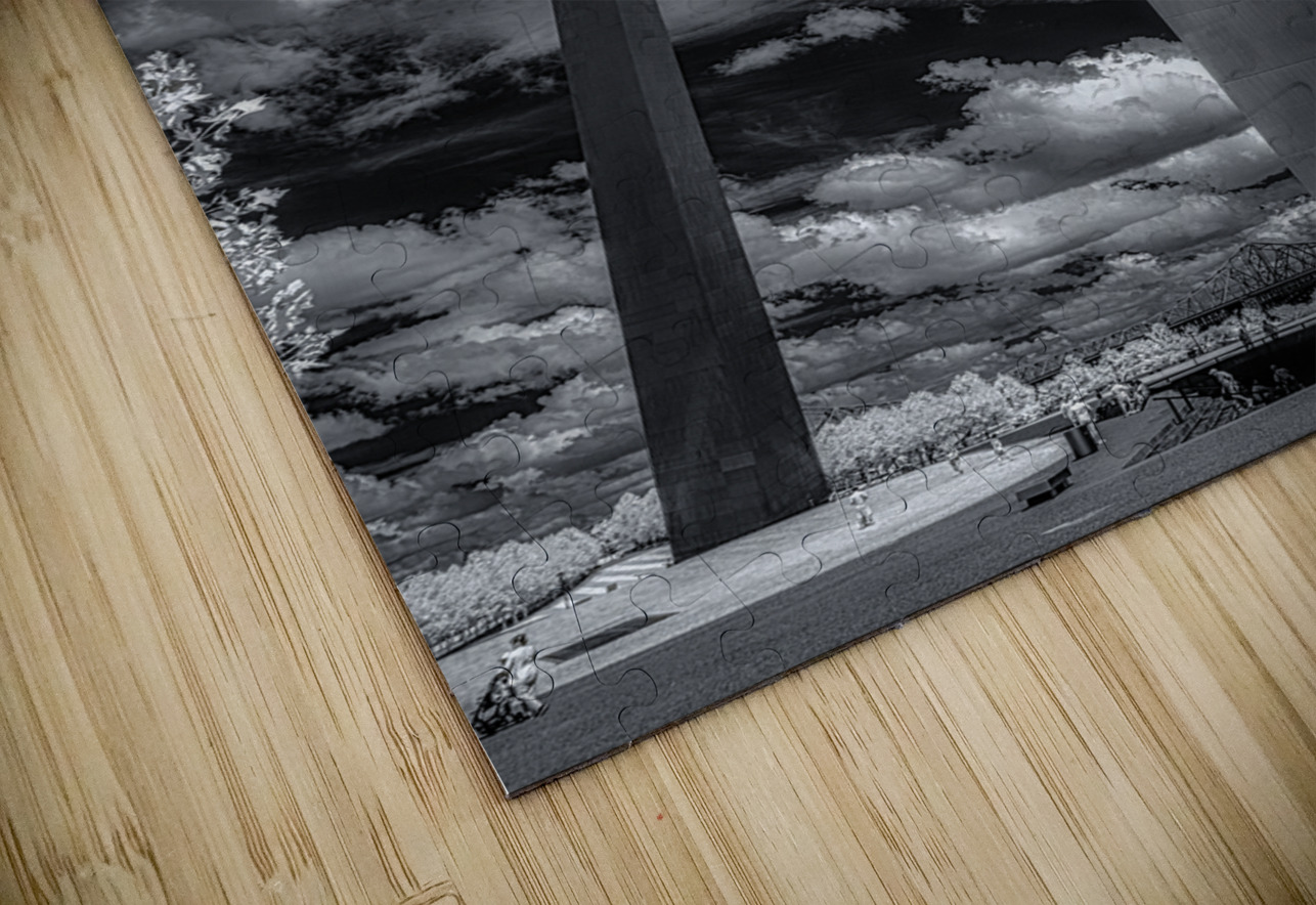 Skyward Monument in Monochrome Dream World Images Puzzle