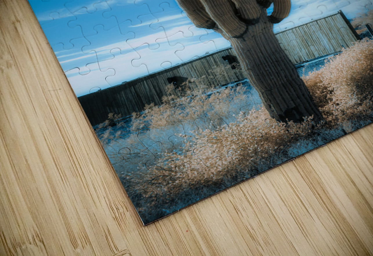 Cactus Symphony beneath Azure Heights Dream World Images Puzzle