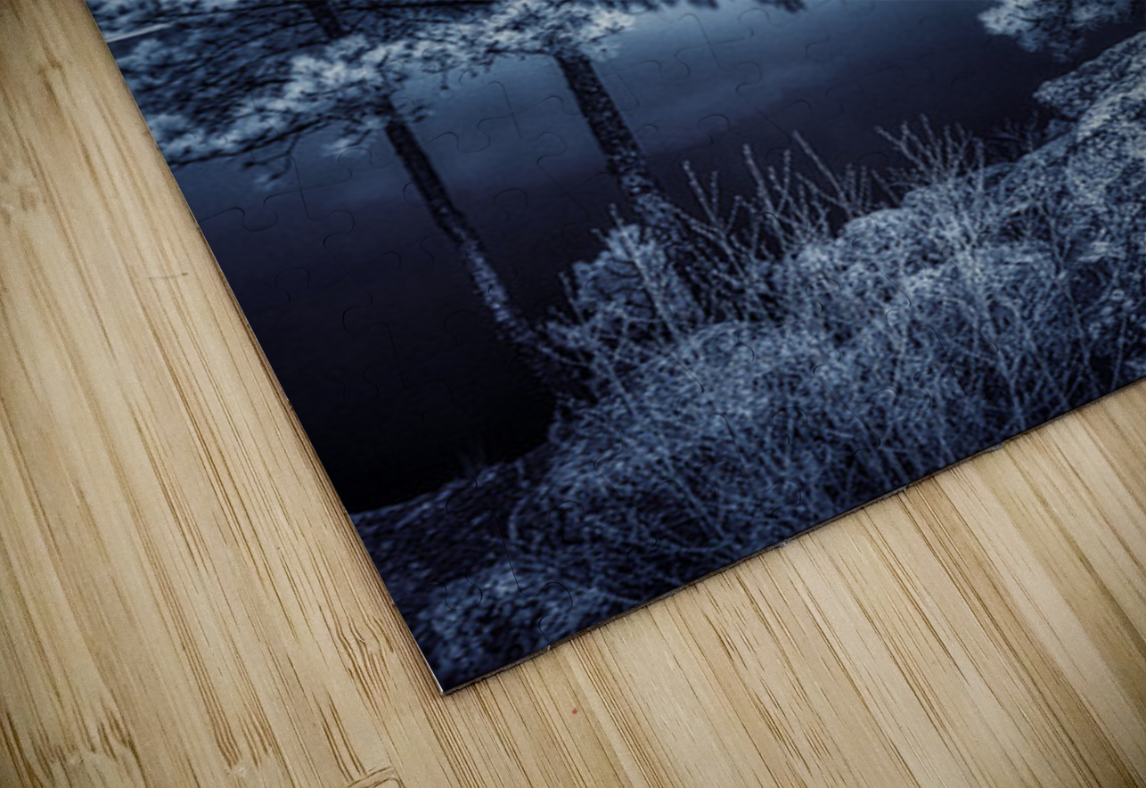 Infrared Tranquility: Capturing the Essence of Bismarck Lake Dream World Images Puzzle