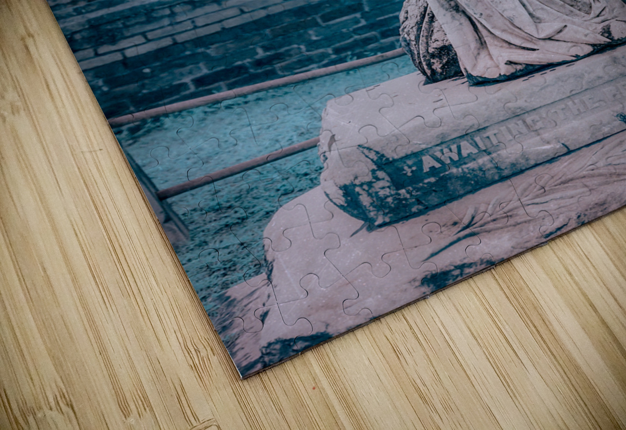 Rainy Day Reflections: Exploring Oak Grove Cemeterys Angel Memo Dream World Images Puzzle