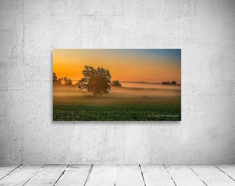 Dawns Embrace: Morning Tranquility at Gettysburg Wall Preview