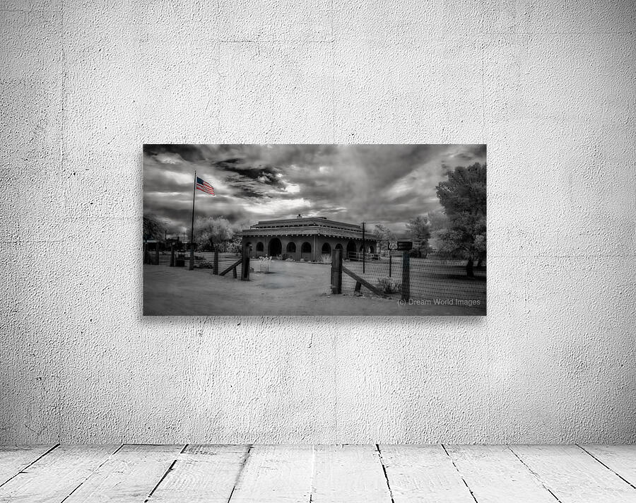 Billowing Flag Timeworn Architecture Wall Preview